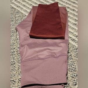 Old Navy Active Elevate Go Dry Ombre Leggings Lilac to Burgandy size Medium